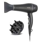 BRUNO σεσουάρ μαλλιών AC, 2200W, με φυσούνα, μαύρο