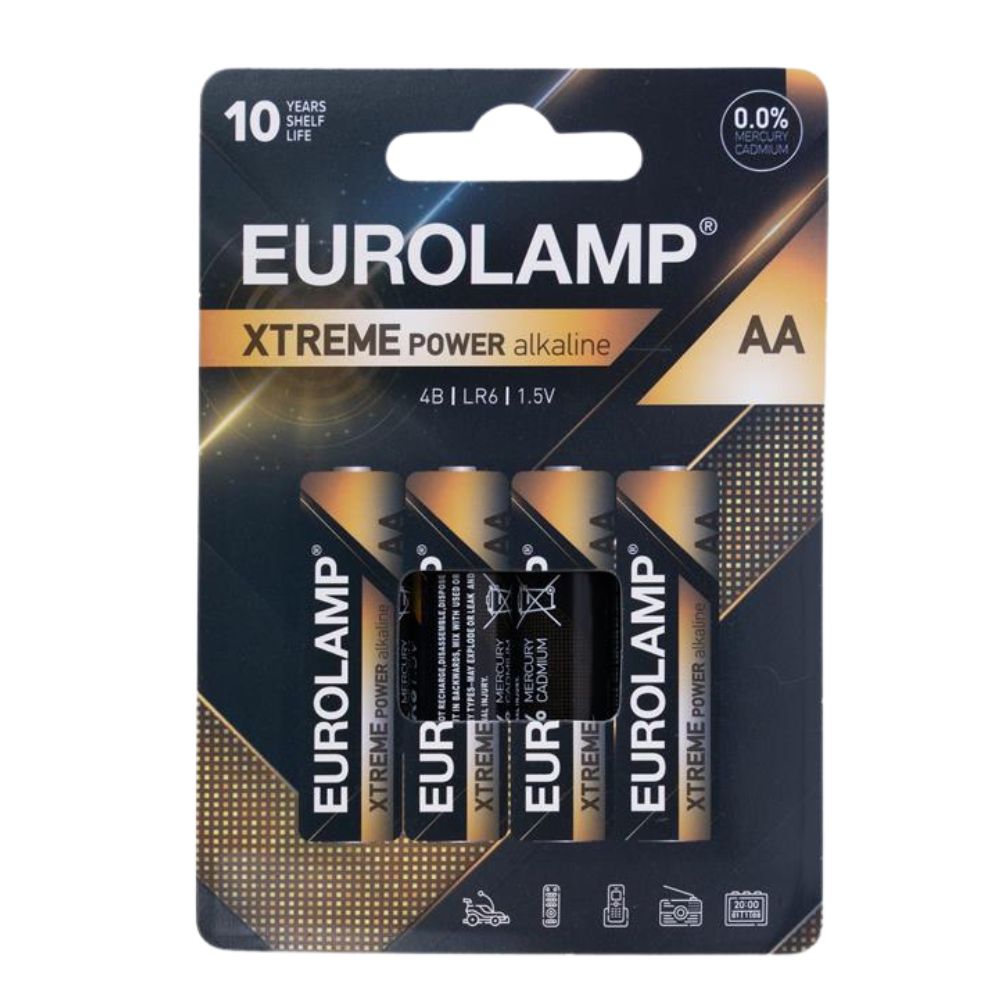 eurolamp ΜΠΑΤΑΡΙΑ EXTREME ΑΑ 4τμχ 1,5V LR6 eurolamp, μπαταριες αλκαλικες, ΑΑ