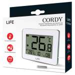 LIFE CORDY Ψηφιακό θερμόμετρο εσωτερικής και εξωτερικής θερμοκρασίας με ρολόι - Image 3