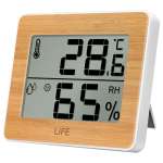 LIFE Gem Bamboo Edition Bamboo ψηφιακό θερμόμετρο και υγρόμετρο εσωτερικού χώρου