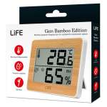 LIFE Gem Bamboo Edition Bamboo ψηφιακό θερμόμετρο και υγρόμετρο εσωτερικού χώρου - Image 4