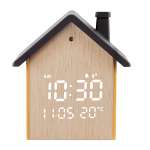 Ψηφιακό ρολόι / ξυπνητήρι σπιτάκι, με οθόνη LED και φωτάκι νυκτός - Image 2