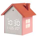 Ψηφιακό ρολόι / ξυπνητήρι σπιτάκι, με οθόνη LED και φωτάκι νυκτός PEACH