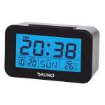 BRUNO ξυπνητήρι BRN-0130 με μέτρηση θερμοκρασίας, °C & °F, μαύρο