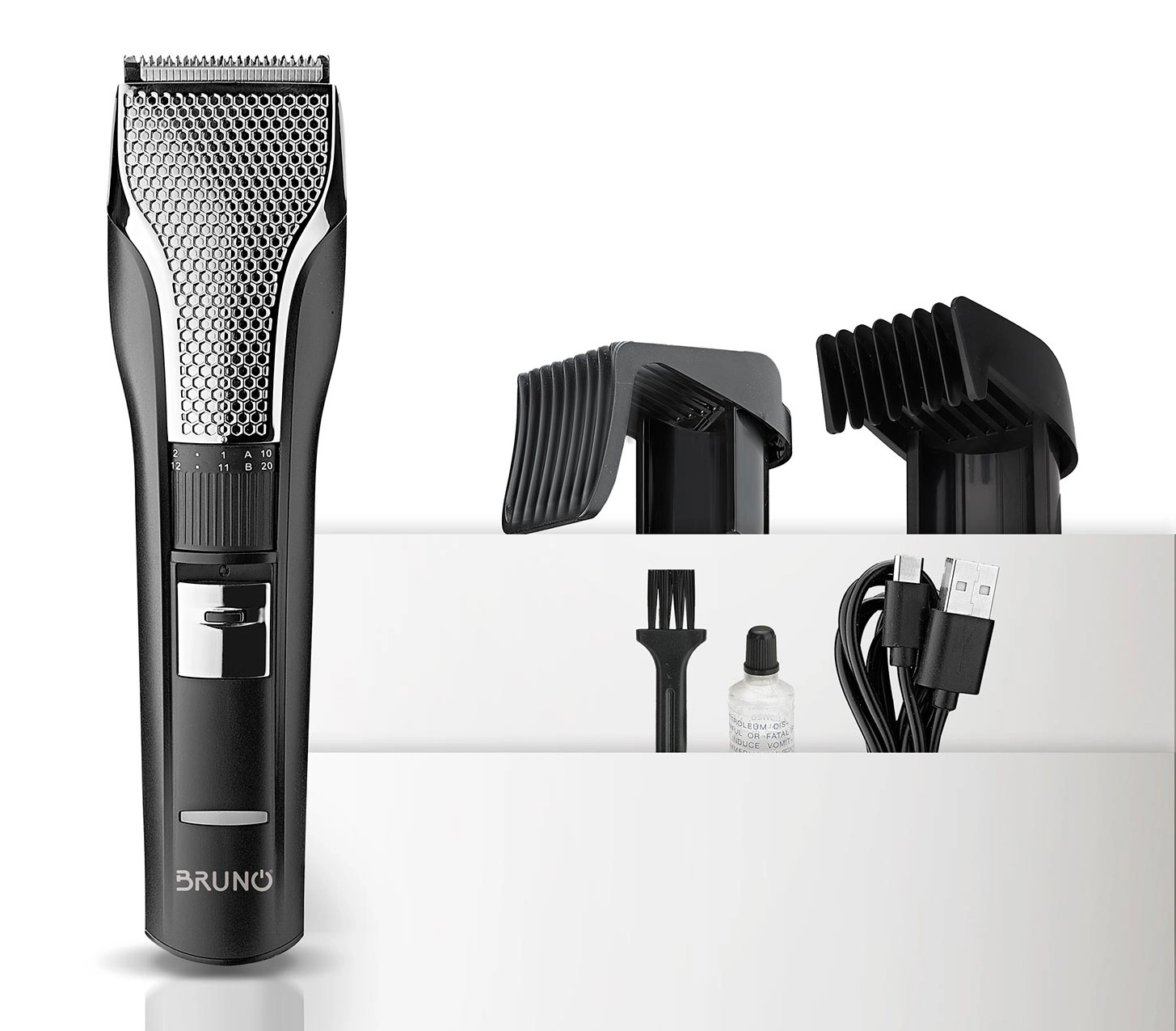 BRN-0220 BRUNO BRN-0220 Κουρευτική μηχανή επαναφορτιζόμενη, μαύρη - Image 1