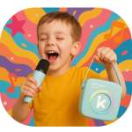 Kiddoboo mini Karaoke Speaker & Mic Blue + NikoletaTV - Image 5