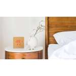 LTC ψηφιακό ρολόι LXLTC04 με ξυπνητήρι & θερμόμετρο, επιτραπέζιο, καφέ - Image 2