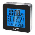 LTC ψηφιακό ρολόι LXSTP04C με ξυπνητήρι & θερμόμετρο, επιτραπέζιο, μαύρο