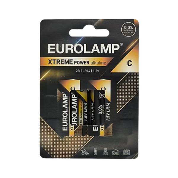 EUROLAMP ΜΠΑΤΑΡΙΑ EXTREME C (LR14) 2τμχ 1,5V