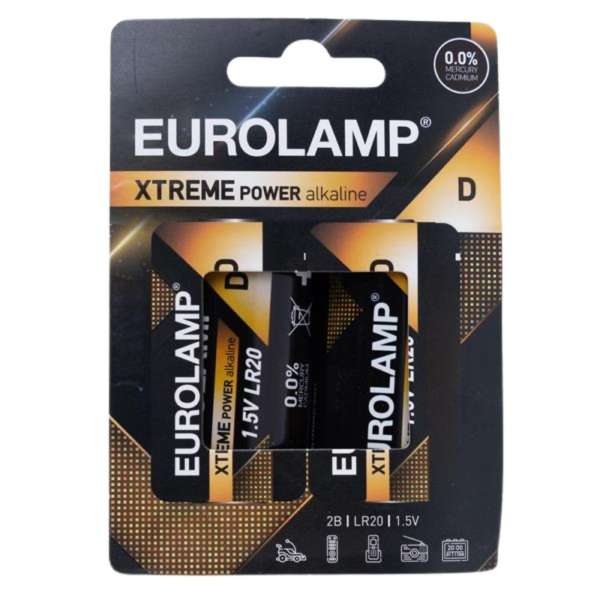 EUROLAMP EXTREME D (LR20) 2τμχ 1,5V
