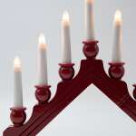 ΞΥΛΙΝΟ ΚΗΡΟΠΗΓΙΟ, ΓΕΦΥΡΑ, ΚΟΚΚΙΝΟ, ΜΕ ΜΕΤΑΣΧΗΜΑΤΙΣΤΗ, 38x4.8x33cm - Image 2