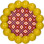 Κορνίζα Beads Πολυρητίνη Κίτρινο 10x10εκ.