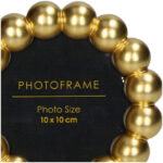 Κορνίζα Beads Πολυρητίνη Χρυσή 10x10εκ. - Image 4