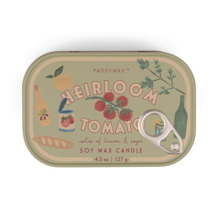 PW-BIS0401EU Heirloom Tomato Φυτικό Κερί 127gr σε μεταλλικό δοχείο-κονσέρβα, Bistro Tomato - Paddywax - Image 1