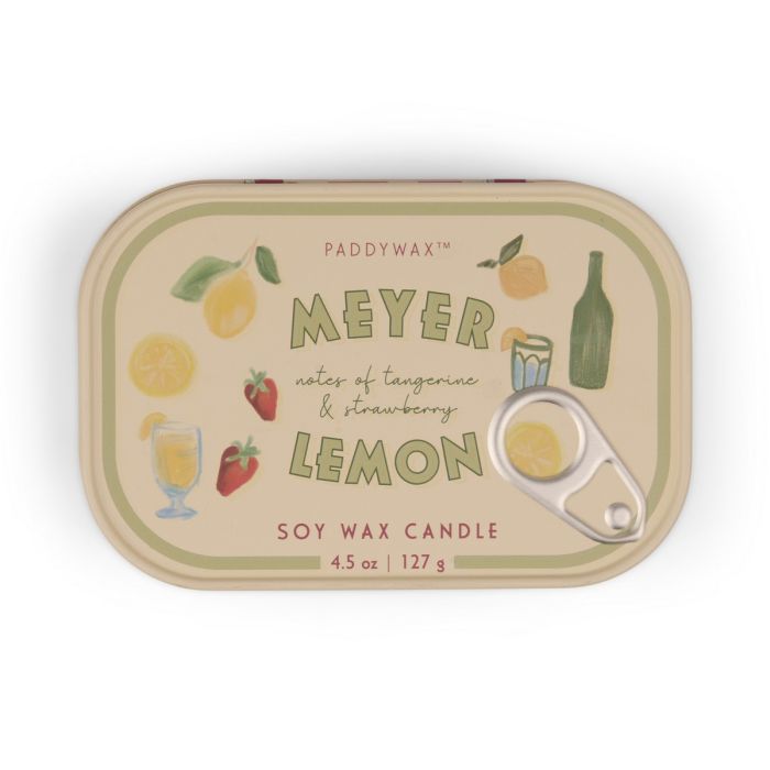 PW-BIS0403EU Meyer Lemon Φυτικό Κερί 127gr σε μεταλλικό δοχείο-κονσέρβα, Bistro Lemon - Paddywax - Image 1