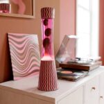 Φωτιστικό Lava Lamp Tower Pink & Brown Waves