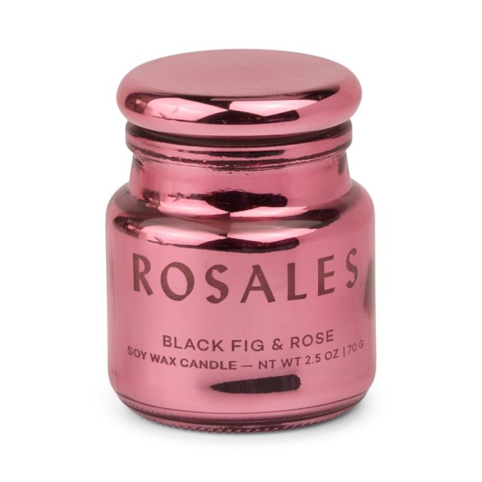 PW-CHR0204EU Black Fig & Rose Φυτικό Κερί 70gr σε ροζ γυάλινο δοχείο με καπάκι, Chroma Rosales - Paddywax - Image 1